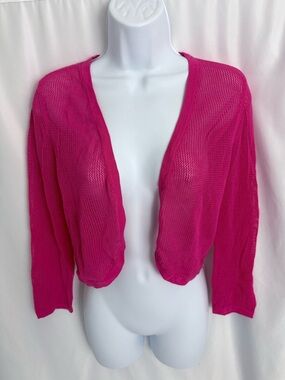 Talbots Cropped Lightweight Knit Shawl Size Small